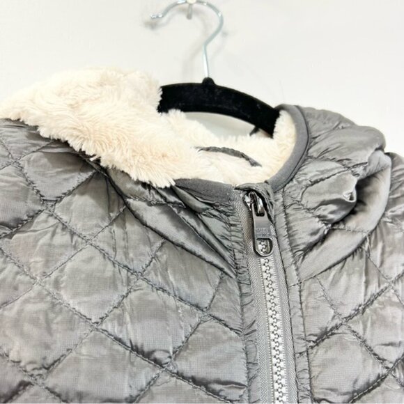 Steve Madden metallic grey quilted Glacier Shield hooded parka S - Picture 7 of 14